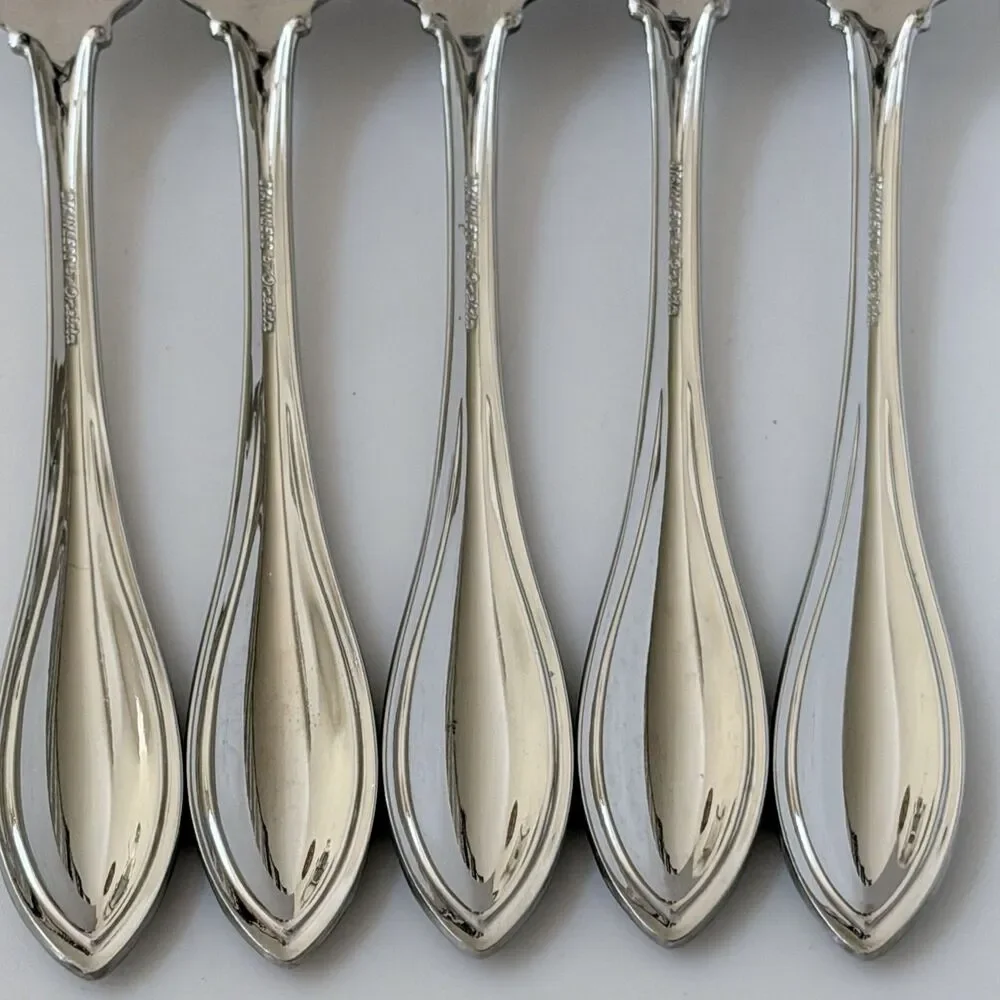 5Pc Oneida Arbor-American Harmony Dinner Forks 7 3/8” Stainless Glossy